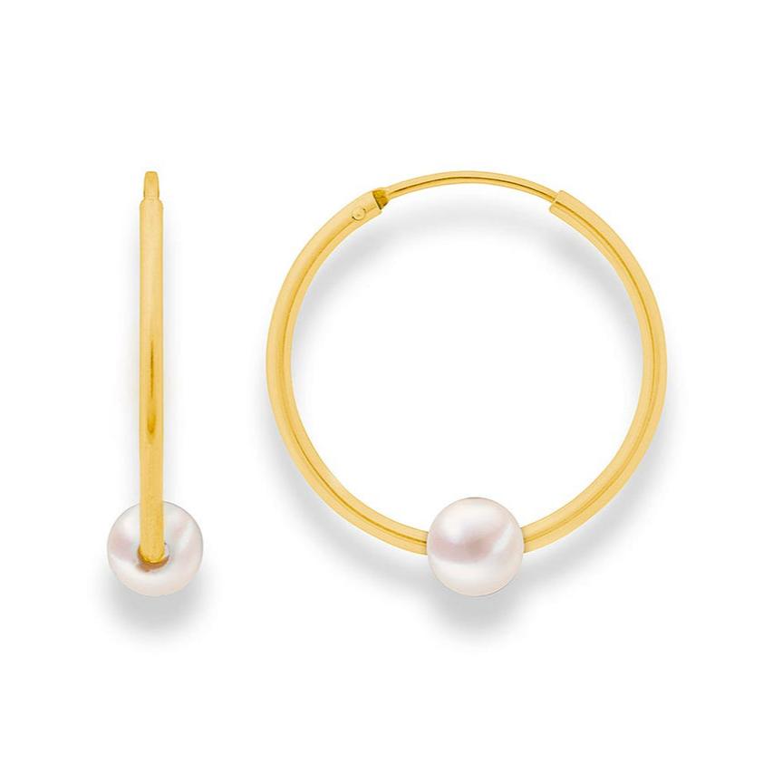 Silbercreolen mit Perle - Eleganter Schmuck aus Silber